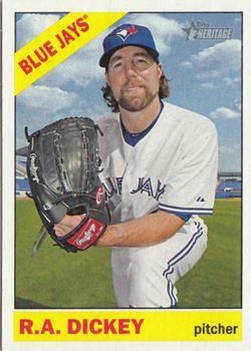 #287 R.A. Dickey - Toronto Blue Jays - 2015 Topps Heritage Baseball