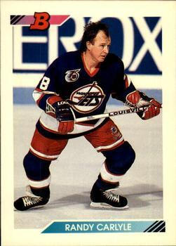 #287 Randy Carlyle - Winnipeg Jets - 1992-93 Bowman Hockey