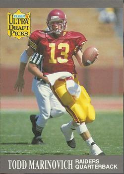 #287 Todd Marinovich - Los Angeles Raiders - 1991 Ultra Football