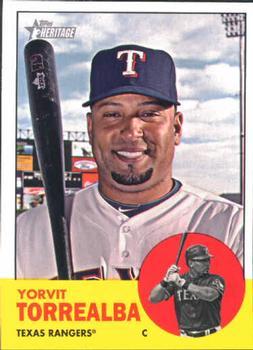 #287 Yorvit Torrealba - Texas Rangers - 2012 Topps Heritage Baseball