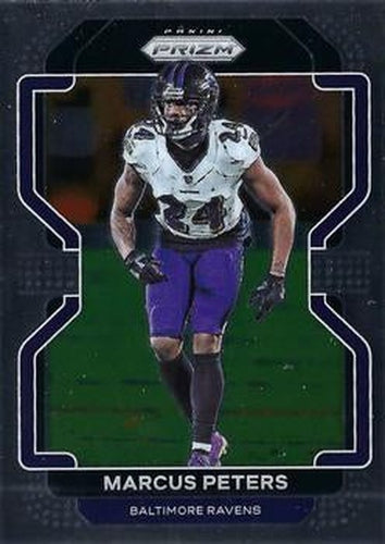 #287 Marcus Peters - Baltimore Ravens - 2021 Panini Prizm Football