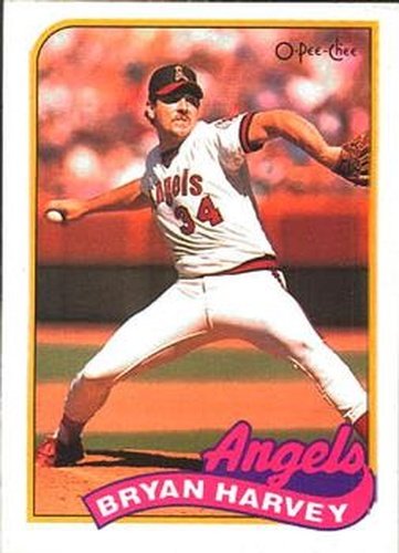 #287 Bryan Harvey - California Angels - 1989 O-Pee-Chee Baseball