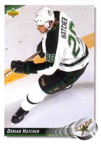 #287 Derian Hatcher - Minnesota North Stars - 1992-93 Upper Deck Hockey