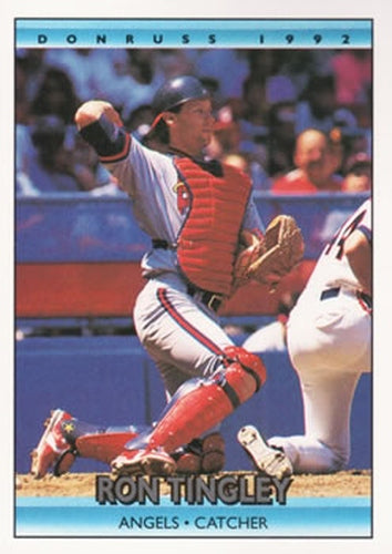 #287 Ron Tingley - California Angels - 1992 Donruss Baseball