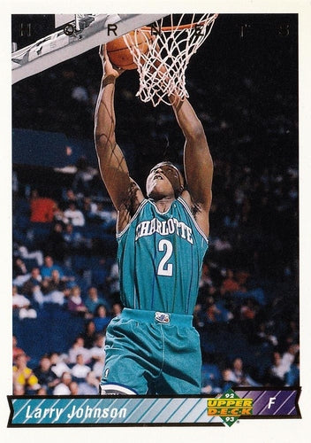 #287 Larry Johnson - Charlotte Hornets - 1992-93 Upper Deck Basketball