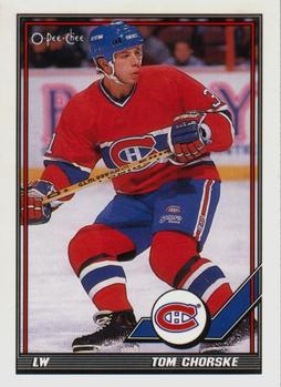 #287 Tom Chorske - Montreal Canadiens - 1991-92 O-Pee-Chee Hockey