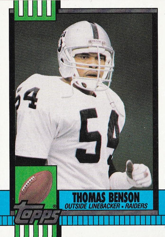 #287 Thomas Benson - Los Angeles Raiders - 1990 Topps Football