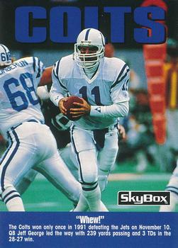 #287 Jeff George - Indianapolis Colts - 1992 SkyBox Impact Football