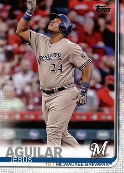 #287a Jesus Aguilar - Milwaukee Brewers - 2019 Topps Baseball
