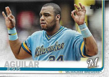 #287b Jesus Aguilar - Milwaukee Brewers - 2019 Topps Baseball