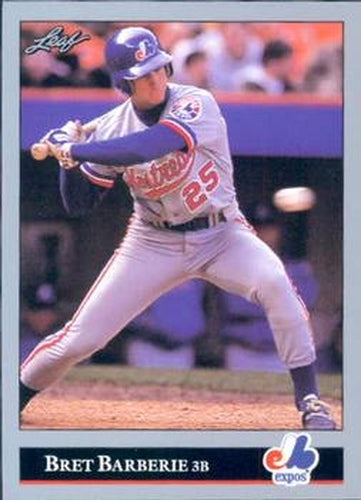 #288 Bret Barberie - Montreal Expos - 1992 Leaf Baseball