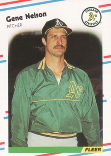#288 Gene Nelson - Oakland Athletics - 1988 Fleer Baseball