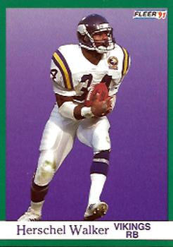 #288 Herschel Walker - Minnesota Vikings - 1991 Fleer Football