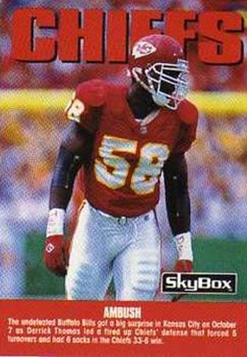 #288 Derrick Thomas - Kansas City Chiefs - 1992 SkyBox Impact Football