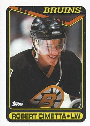#288 Robert Cimetta - Boston Bruins - 1990-91 Topps Hockey