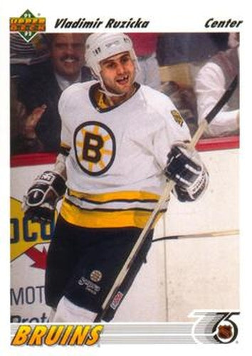 #288 Vladimir Ruzicka - Boston Bruins - 1991-92 Upper Deck Hockey