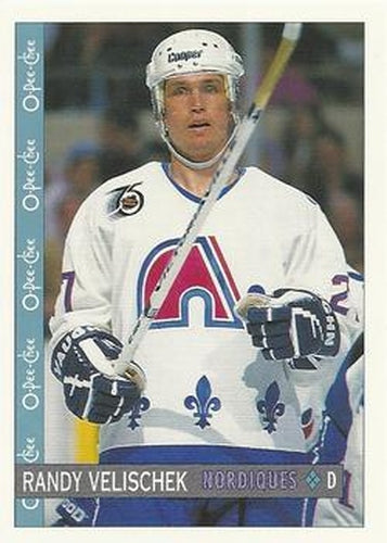 #288 Randy Velischek - Quebec Nordiques - 1992-93 O-Pee-Chee Hockey