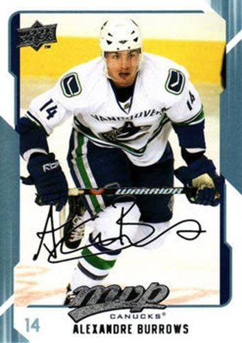 #288 Alexandre Burrows - Vancouver Canucks - 2008-09 Upper Deck MVP Hockey