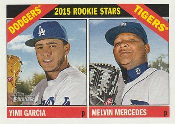 #288 Yimi Garcia / Melvin Mercedes - Detroit Tigers / Los Angeles Dodgers - 2015 Topps Heritage Baseball
