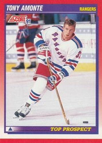 #288 Tony Amonte - New York Rangers - 1991-92 Score Canadian Bilingual Hockey