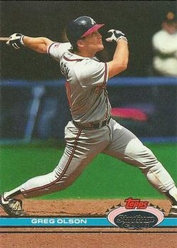 #288 Greg Olson - Atlanta Braves - 1991 Stadium Club Baseball