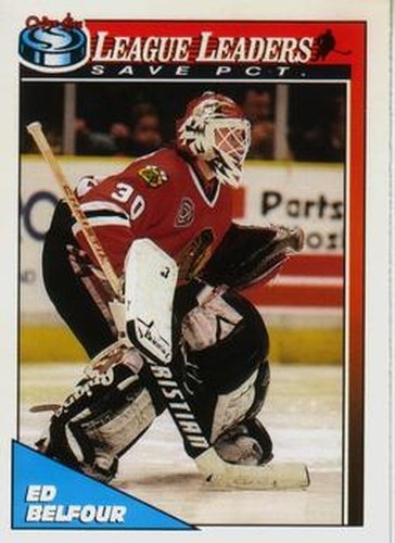 #288 Ed Belfour - Chicago Blackhawks - 1991-92 O-Pee-Chee Hockey