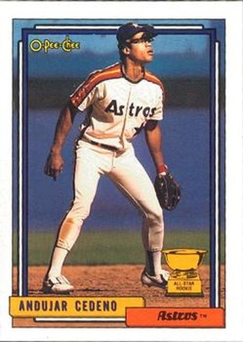 #288 Andujar Cedeno - Houston Astros - 1992 O-Pee-Chee Baseball