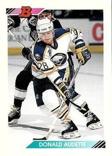 #288 Donald Audette - Buffalo Sabres - 1992-93 Bowman Hockey