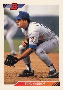 #288 Eric Karros - Los Angeles Dodgers - 1992 Bowman Baseball