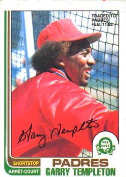#288 Garry Templeton - San Diego Padres - 1982 O-Pee-Chee Baseball