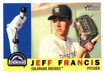 #288 Jeff Francis - Colorado Rockies - 2009 Topps Heritage Baseball