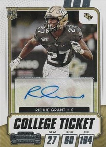 #288 Richie Grant - UCF Knights - 2021 Panini Contenders Draft Picks Football