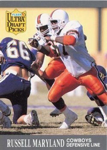 #288 Russell Maryland - Dallas Cowboys - 1991 Ultra Football