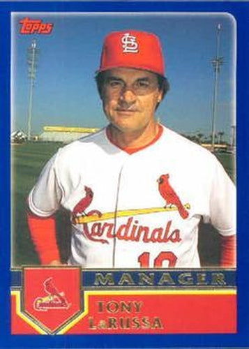 #288 Tony Larussa - St. Louis Cardinals - 2003 Topps Baseball