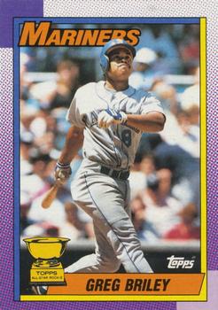 #288 Greg Briley - Seattle Mariners - 1990 Topps Baseball