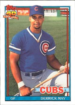 #288 Derrick May - Chicago Cubs - 1991 O-Pee-Chee Baseball