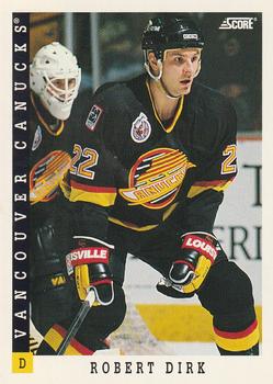 #288 Robert Dirk - Vancouver Canucks - 1993-94 Score Canadian Hockey