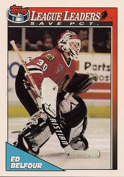 #288 Ed Belfour - Chicago Blackhawks - 1991-92 Topps Hockey