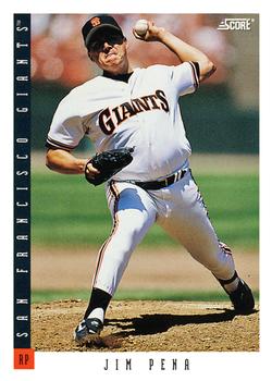 #288 Jim Pena - San Francisco Giants - 1993 Score Baseball