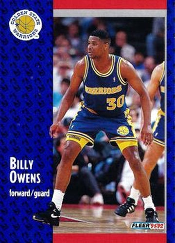 #288 Billy Owens - Golden State Warriors - 1991-92 Fleer Basketball