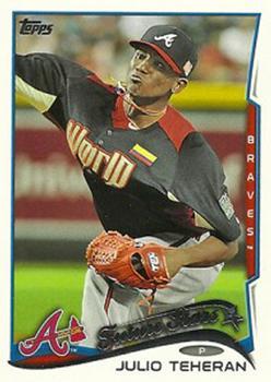 #288b Julio Teheran - Atlanta Braves - 2014 Topps Baseball