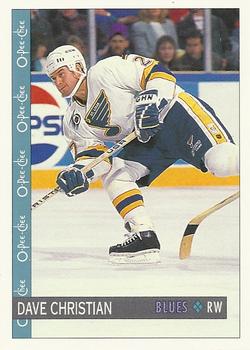 #289 Dave Christian - St. Louis Blues - 1992-93 O-Pee-Chee Hockey