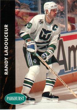 #289 Randy Ladouceur - Hartford Whalers - 1991-92 Parkhurst Hockey