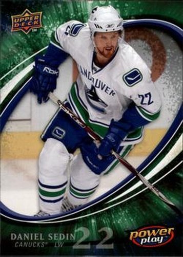 #289 Daniel Sedin - Vancouver Canucks - 2008-09 Upper Deck Power Play Box Set Hockey