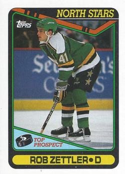 #289 Rob Zettler - Minnesota North Stars - 1990-91 Topps Hockey