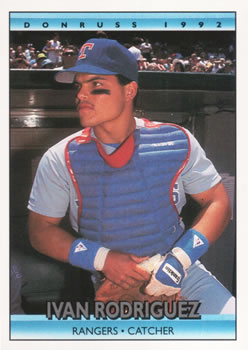 #289 Ivan Rodriguez - Texas Rangers - 1992 Donruss Baseball