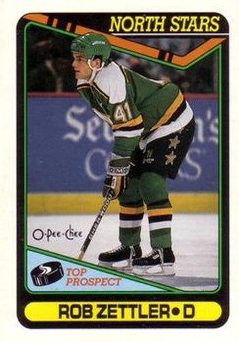 #289 Rob Zettler - Minnesota North Stars - 1990-91 O-Pee-Chee Hockey