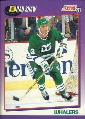 #289 Brad Shaw - Hartford Whalers - 1991-92 Score American Hockey