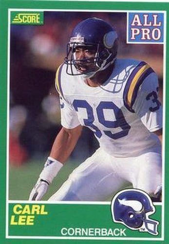 #289 Carl Lee - Minnesota Vikings - 1989 Score Football