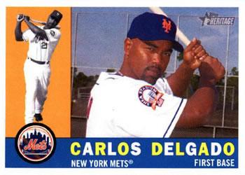 #289 Carlos Delgado - New York Mets - 2009 Topps Heritage Baseball